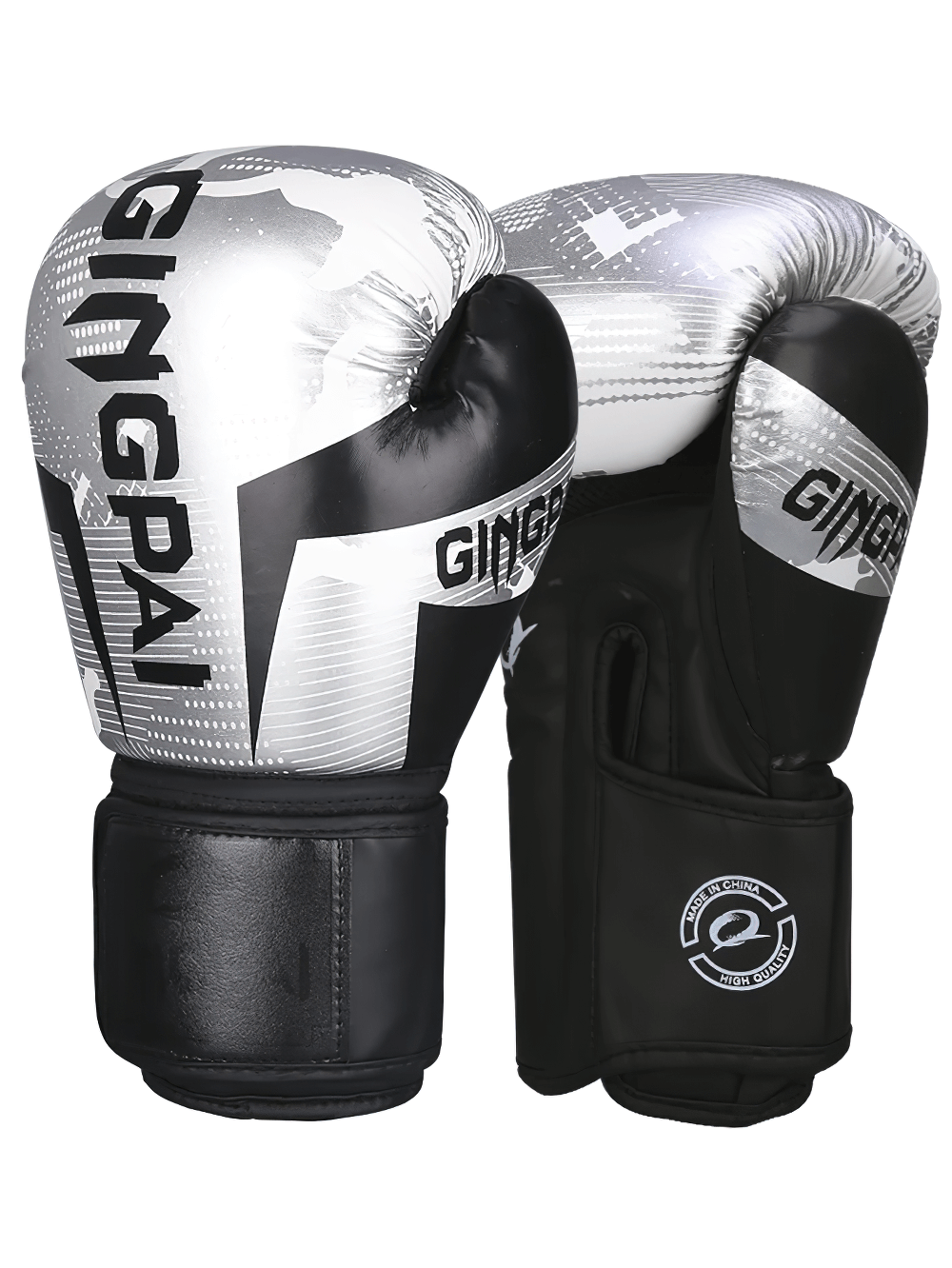 Stylish multicolor PU leather boxing gloves with hook and loop closure, perfect for training and sparring. Model SF3140.
